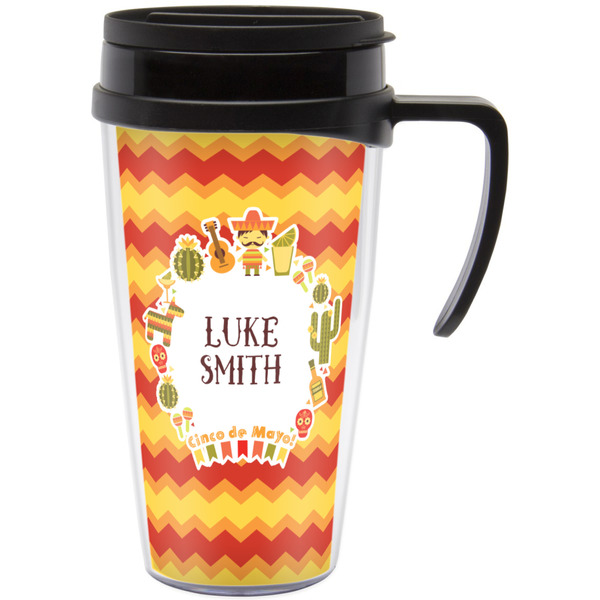 Custom Fiesta - Cinco de Mayo Acrylic Travel Mug with Handle (Personalized)