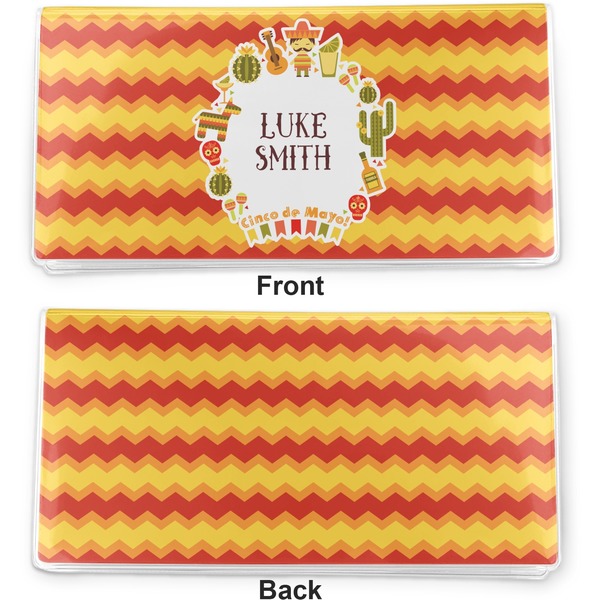 Fiesta - Cinco de Mayo Vinyl Check Book Cover - Front and Back