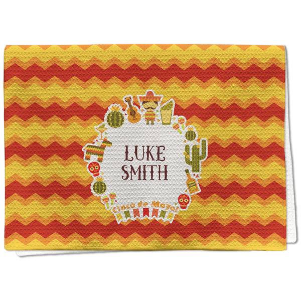 Custom Fiesta - Cinco de Mayo Kitchen Towel - Waffle Weave - Full Color Print (Personalized)