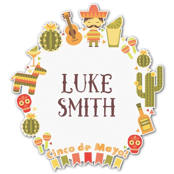 Custom Fiesta - Cinco de Mayo Graphic Decal - Small (Personalized)