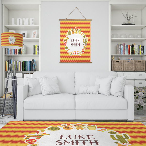 Fiesta - Cinco de Mayo Wall Hanging Tapestry - Portrait - IN CONTEXT