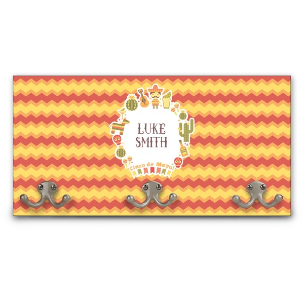 Custom Fiesta - Cinco de Mayo Wall Mounted Coat Rack (Personalized)