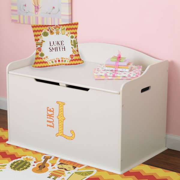 Fiesta - Cinco de Mayo Wall Name & Initial Small on Toy Chest