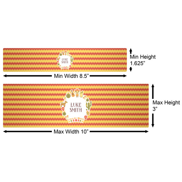 Fiesta - Cinco de Mayo Water Bottle Labels w/ Dimensions