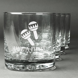 Fiesta - Cinco de Mayo Whiskey Glasses (Set of 4) (Personalized)