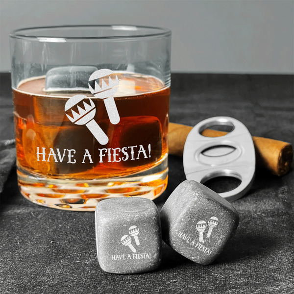 Fiesta - Cinco de Mayo Whiskey Stones - Set of 3 - In Context