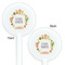 Fiesta - Cinco de Mayo White Plastic 5.5" Stir Stick - Double Sided - Round - Front & Back