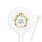 Fiesta - Cinco de Mayo 5.5" Round Plastic Stir Sticks - White - Single Sided (Personalized)