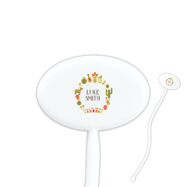 Custom Fiesta - Cinco de Mayo Oval Plastic Stir Sticks (Personalized)