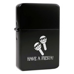 Fiesta - Cinco de Mayo Windproof Lighter - Black - Single Sided (Personalized)