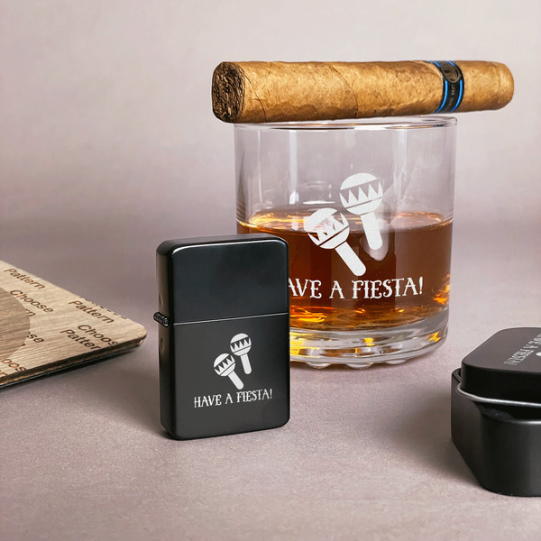 Fiesta - Cinco de Mayo Windproof Lighters - Black - In Context