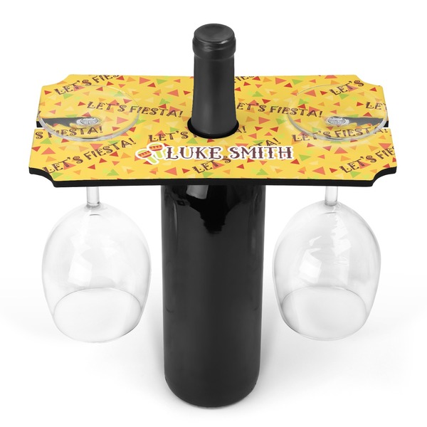 Custom Fiesta - Cinco de Mayo Wine Bottle & Glass Holder (Personalized)