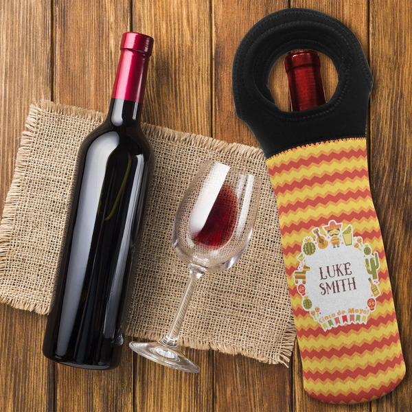 Fiesta - Cinco de Mayo Wine Tote Bag - FLATLAY