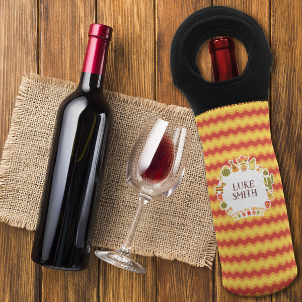 Fiesta - Cinco de Mayo Wine Tote Bag - FLATLAY