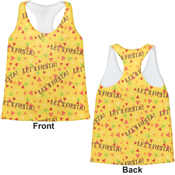 Fiesta - Cinco de Mayo Womens Racerback Tank Tops - Medium - Front and Back
