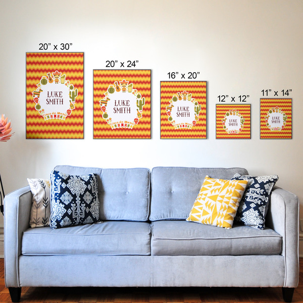 Fiesta - Cinco de Mayo Wood Prints - Size Comparison
