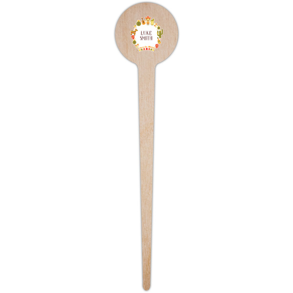 Fiesta - Cinco de Mayo Wooden 4" Food Pick - Round - Single Pick
