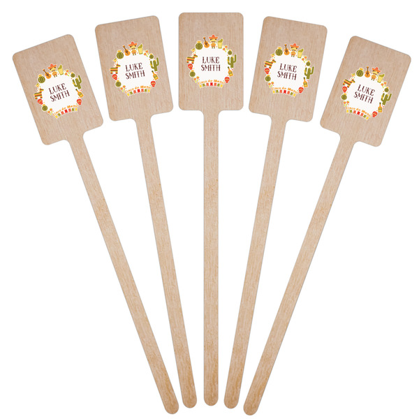 Fiesta - Cinco de Mayo Wooden 6.25" Stir Stick - Rectangular - Fan View