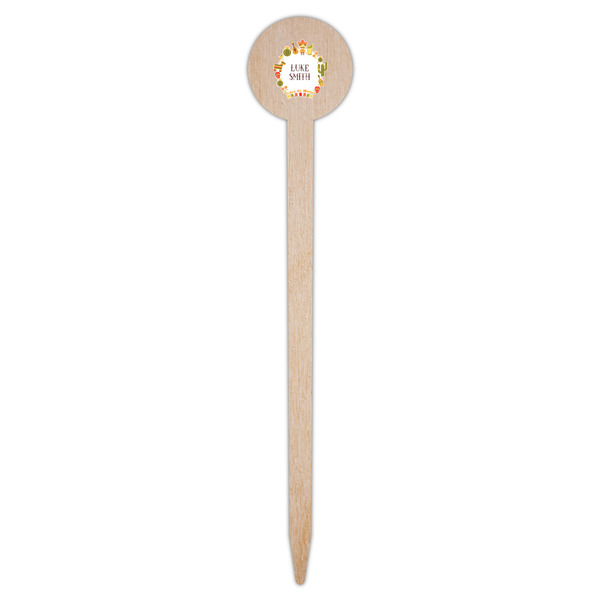 Fiesta - Cinco de Mayo Wooden 6" Food Pick - Round - Single Pick