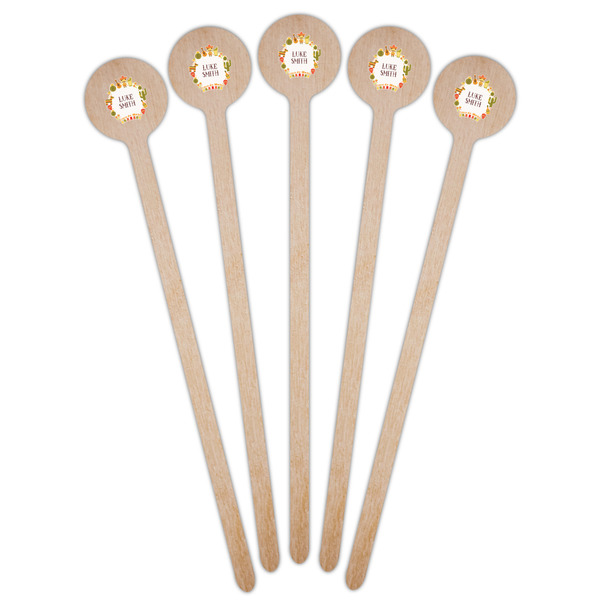 Fiesta - Cinco de Mayo Wooden 6" Stir Stick - Round - Fan View
