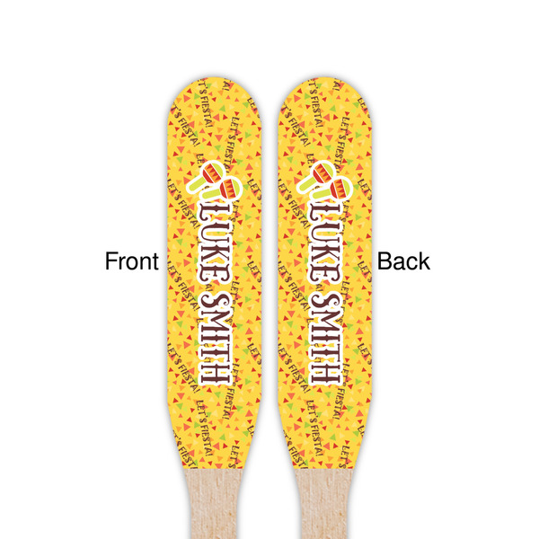 Fiesta - Cinco de Mayo Wooden Food Pick - Paddle - Double Sided - Front & Back