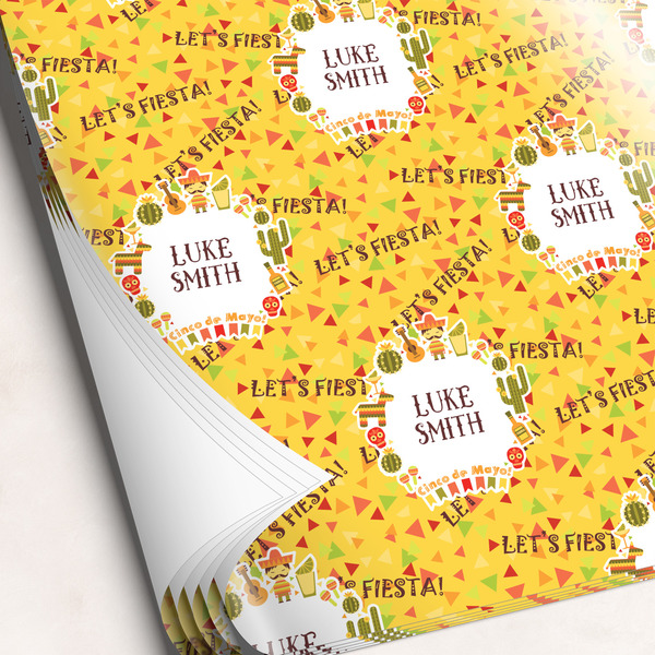 Custom Fiesta - Cinco de Mayo Wrapping Paper Sheets - Single-Sided - 20" x 28" (Personalized)
