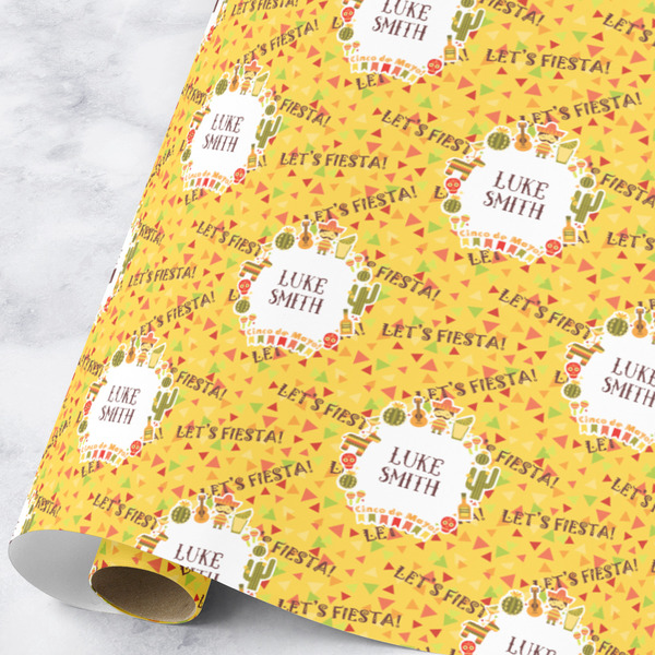 Custom Fiesta - Cinco de Mayo Wrapping Paper Roll - Large (Personalized)