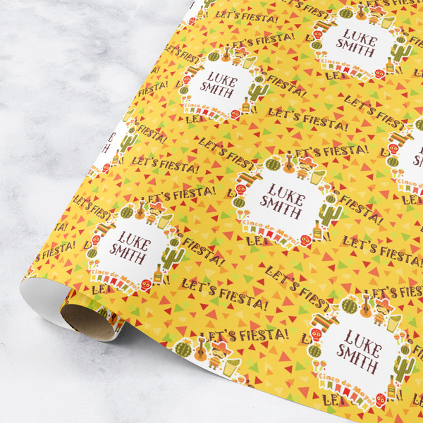 Custom Fiesta - Cinco de Mayo Wrapping Paper Roll - Small (Personalized)