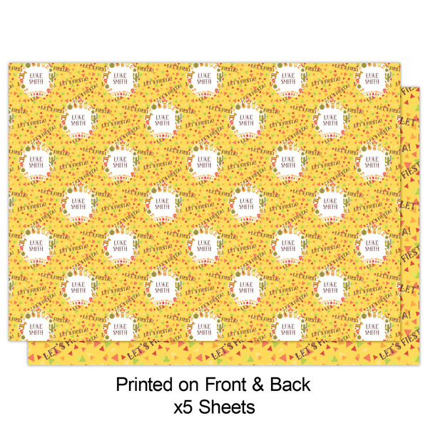 Fiesta - Cinco de Mayo Wrapping Paper Sheet - Double Sided - Front