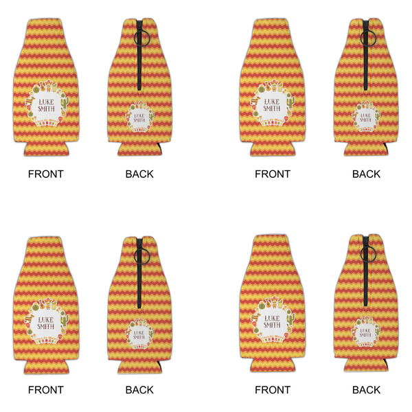 Fiesta - Cinco de Mayo Zipper Bottle Cooler - Set of 4 - APPROVAL