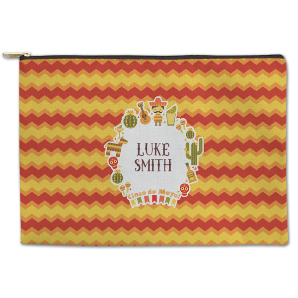 Custom Fiesta - Cinco de Mayo Zipper Pouch - Large - 12.5"x8.5" (Personalized)