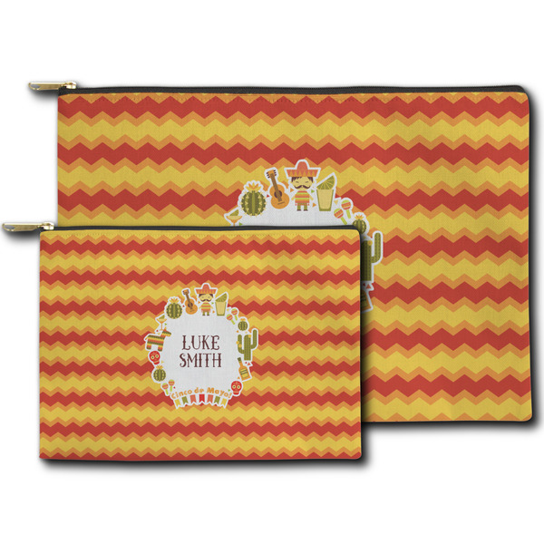 Fiesta - Cinco de Mayo Zippered Pouches - Size Comparison