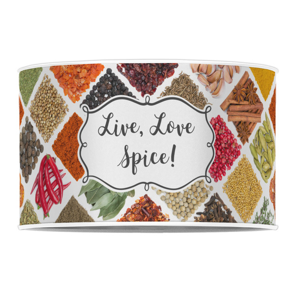 Spices 12" Drum Lampshade - FRONT (Poly Film)