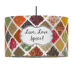 Spices 12" Drum Pendant Lamp - Fabric