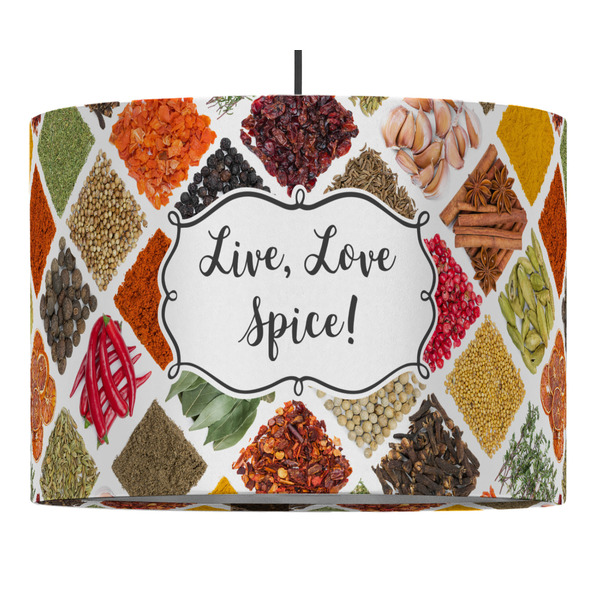 Custom Spices 16" Drum Pendant Lamp - Fabric