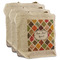 Spices 3 Reusable Cotton Grocery Bags - Front View