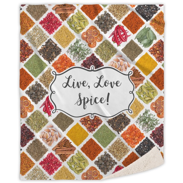 Custom Spices Sherpa Throw Blanket - 60"x80" (Personalized)