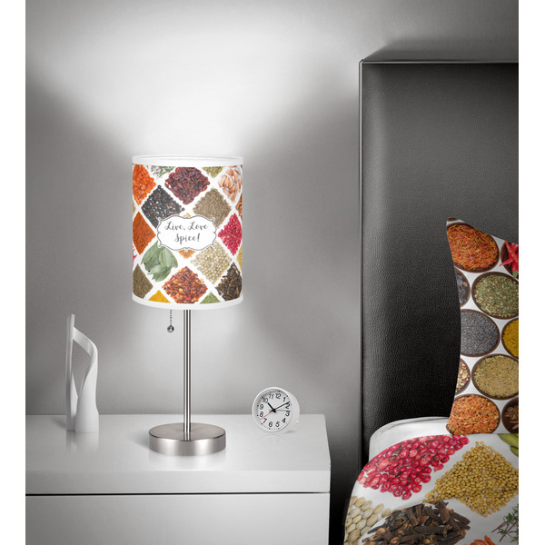 Spices 7 inch drum lamp shade - in room