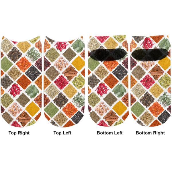Spices Adult Ankle Socks - Double Pair - Front and Back - Apvl
