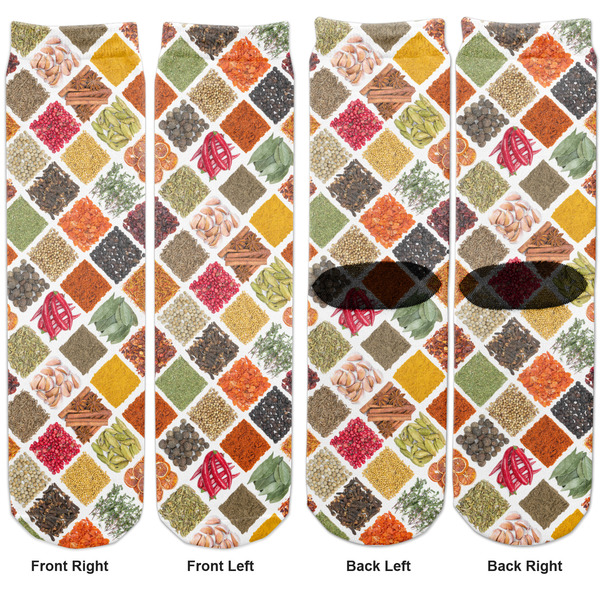 Spices Adult Crew Socks - Double Pair - Front and Back - Apvl