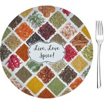 Spices 8" Glass Appetizer / Dessert Plates - Single or Set (Personalized)