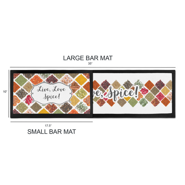 Spices Bar Mats - Sizing Chart