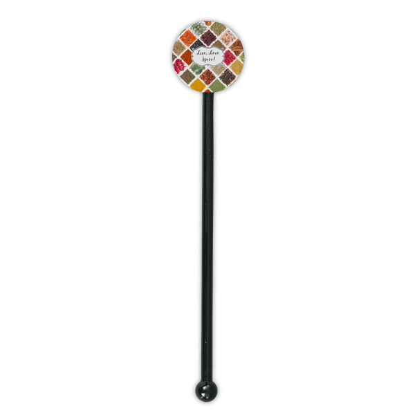 Spices Black Plastic 5.5" Stir Stick - Round - Single Stick