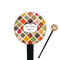 Spices 7" Round Plastic Stir Sticks - Black - Single Sided