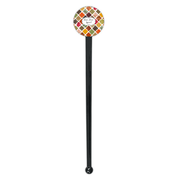Spices Black Plastic 7" Stir Stick - Round - Single Stick