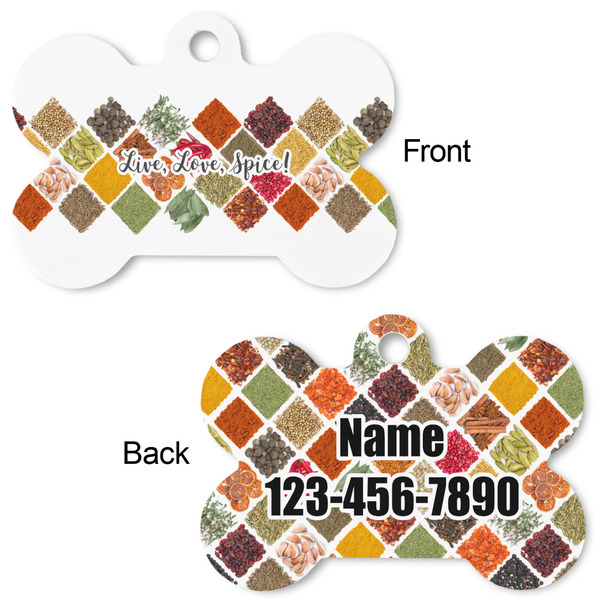 Spices Bone Shaped Dog ID Tag - Large - Approval