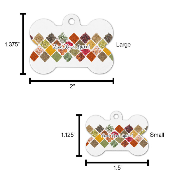 Spices Bone Shaped Dog ID Tag - Large - Scale