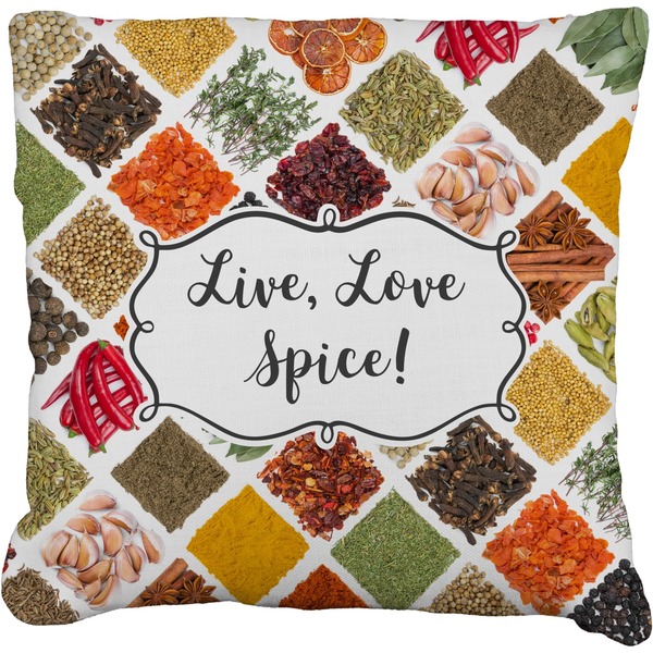 Custom Spices Faux-Linen Throw Pillow 18" (Personalized)