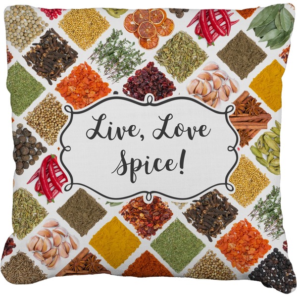 Custom Spices Faux-Linen Throw Pillow (Personalized)