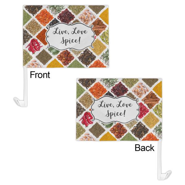 Spices Car Flag - 11" x 8" - Front & Back View
